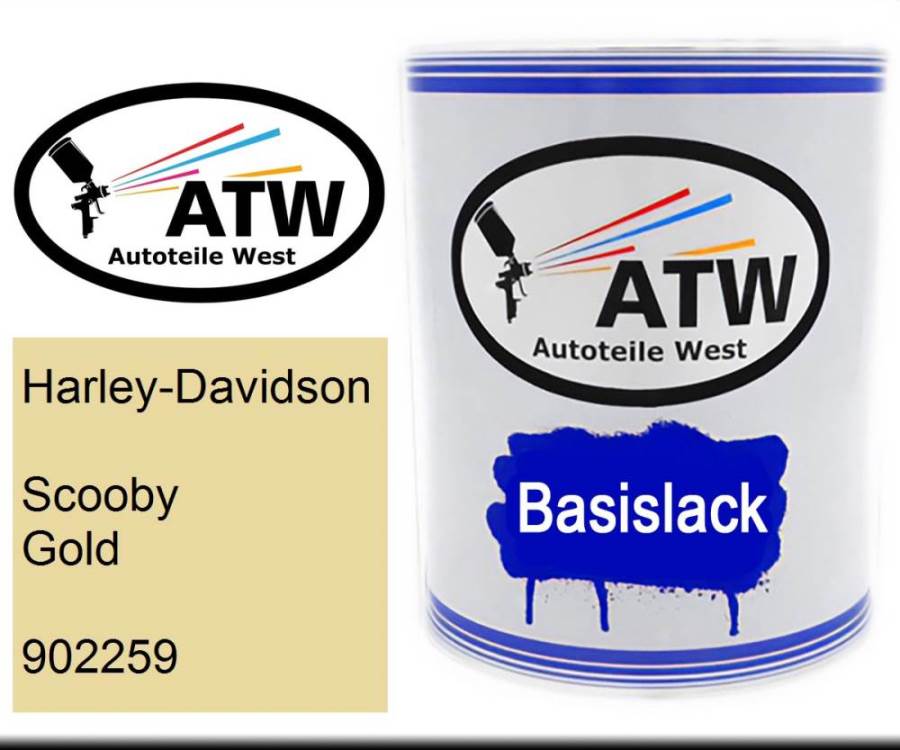 Harley-Davidson, Scooby Gold, 902259: 1L Lackdose, von ATW Autoteile West.